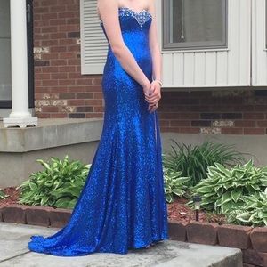 Royal blue prom dress